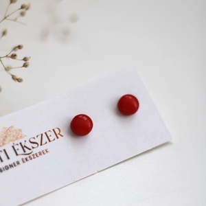 Gomb fülbevaló, Ékszer, Fülbevaló, Pötty fülbevaló, Ékszerkészítés, Gyurma, MESKA