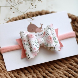 Pöttyös rózsás elasztikus baba fejpánt, Ruha & Divat, Hajdísz & Hajcsat, Hajráf & Hajpánt, , MESKA