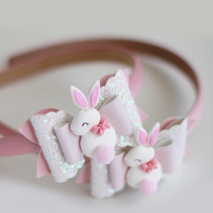 Nyuszis gyerek hajráf - ruha & divat - hajdísz & hajcsat - hajráf & hajpánt - Meska.hu