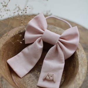 Púder rózsaszín nyuszis hajgumi - Meska.hu