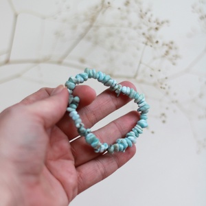 Larimár a bölcsesség karkötő - ékszer - karkötő - gyöngyös karkötő - Meska.hu