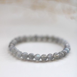 Védelmező labradorit karkötő, Ékszer, Karkötő, Gyöngyös karkötő, Gyöngyfűzés, gyöngyhímzés, MESKA
