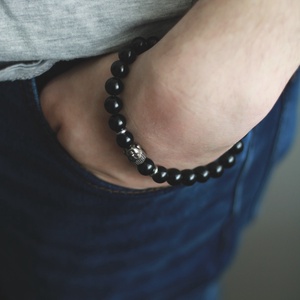 Védelmező férfi ásvány karkötő - Meska.hu