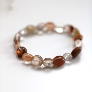 Maradj egyensúlyban rutil kvarc karkötő, Ékszer, Karkötő, Gyöngyös karkötő, Gyöngyfűzés, gyöngyhímzés, MESKA