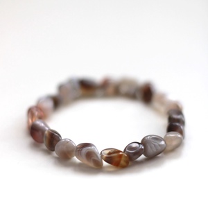Stabilitás botswana achát karkötő, Ékszer, Karkötő, Gyöngyös karkötő, Gyöngyfűzés, gyöngyhímzés, MESKA