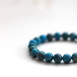 A spirituális társ kék achát karkötő - ékszer - karkötő - gyöngyös karkötő - Meska.hu