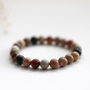 Örömteli élet óceán jáspis karkötő - ékszer - karkötő - gyöngyös karkötő - Meska.hu