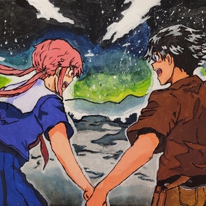 Anime és manga akril festmény - művészet - festmény - akril - Meska.hu