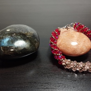 Spirál 2, Ékszer, Karkötő, Gyöngyös karkötő, Gyöngyfűzés, gyöngyhímzés, MESKA