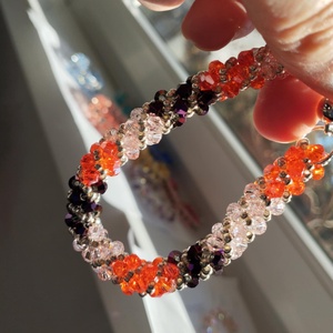Spirál 3 Narancs - ékszer - karkötő - gyöngyös karkötő - Meska.hu