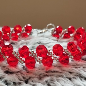 Piroska , Ékszer, Karkötő, Gyöngyös karkötő, Gyöngyfűzés, gyöngyhímzés, MESKA