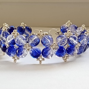 Blue, Ékszer, Karkötő, Gyöngyös karkötő, Gyöngyfűzés, gyöngyhímzés, MESKA
