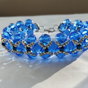 Tókék - ékszer - karkötő - gyöngyös karkötő - Meska.hu