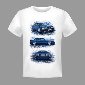 Egyedi nyomtatott tuningolt Volvo 740 grafikus stílusban ábrázolva. - Meska.hu