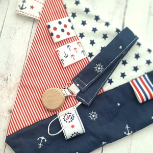 Vitorlásos címke kendő cumilánccal - játék & sport - Meska.hu