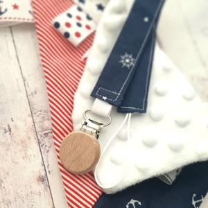 Vitorlásos címke kendő cumilánccal - játék & sport - Meska.hu