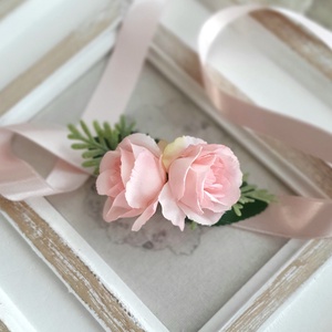 Csuklódísz és kitűző PINKROSES - esküvő - ékszer - karkötő & csuklódísz - Meska.hu