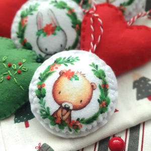 Bababarát karácsonyi filc díszek, manók és csillagok - karácsony - karácsonyi lakásdekoráció - karácsonyfadíszek - Meska.hu