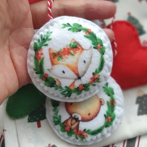 Bababarát karácsonyi filc díszek, manók és csillagok - karácsony - karácsonyi lakásdekoráció - karácsonyfadíszek - Meska.hu