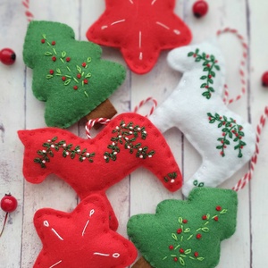 Bababarát karácsonyi filc díszek, dala horse - karácsony - karácsonyi lakásdekoráció - karácsonyfadíszek - Meska.hu