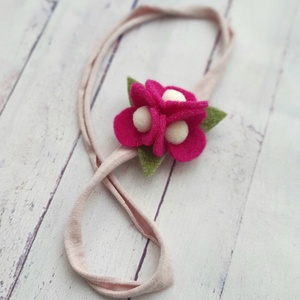 Virágos hajpánt, fejpánt, hajdísz - baba - mama - babafotózás - babafotózási kellékek - Meska.hu