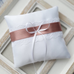 Gyűrűpárna ROSEGOLDLOVE, gyűrűtartó, menyasszony, esküvő, Esküvő, Kiegészítők, Gyűrűtartó & Gyűrűpárna, Varrás, MESKA