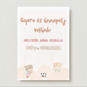 Születésnapi királylányos meghívó - otthon & életmód - papír, írószer - ajándékozás kellékei - meghívó - Meska.hu