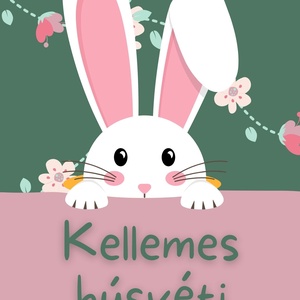 Húsvéti képeslap videó nyuszis - művészet - grafika & illusztráció - digitális - Meska.hu