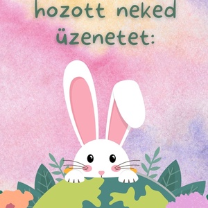 Húsvéti képeslap videó nyuszis - művészet - grafika & illusztráció - digitális - Meska.hu