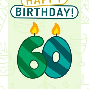 Születésnapi meghívó videó 60. születésnap, Művészet, Grafika & Illusztráció, Digitális, Fotó, grafika, rajz, illusztráció, MESKA