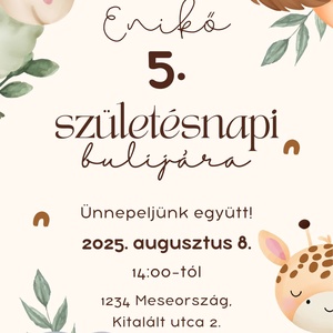 Születésnapi meghívó videó állatos - művészet - grafika & illusztráció - digitális - Meska.hu