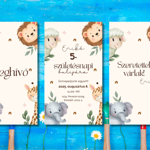 Születésnapi meghívó videó állatos, Művészet, Grafika & Illusztráció, Digitális, Fotó, grafika, rajz, illusztráció, MESKA