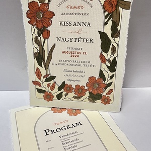 Egyedi, prémium esküvői meghívó - esküvő - meghívó & kártya - meghívó - Meska.hu