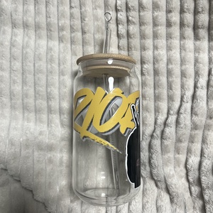 Negyedik szárny üvegpohár szívószállal - otthon & életmód - konyhafelszerelés, tálalás - tálalás - boros poharak, szettek - Meska.hu