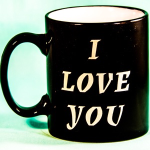 I love you homokgravírozott bögre - otthon & életmód - konyhafelszerelés, tálalás - tálalás - bögre & csésze - Meska.hu