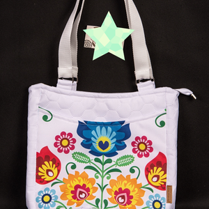 Hexagon Designer virágmintás válltáskák - táska & tok - kézitáska & válltáska - válltáska - Meska.hu