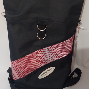  Mini Roll-Top hátizsák-fényvisszaverő pigmentekkel, Táska & Tok, Hátizsák, Roll top hátizsák, Varrás, Meska