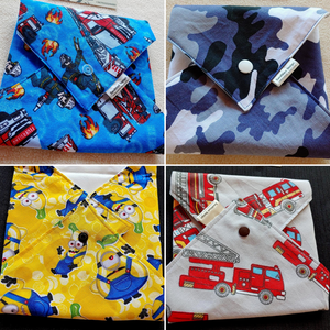 Zero waste újraszalvéták-fiús minták, 3+1 ajándék, Otthon & Életmód, Konyhafelszerelés, tálalás, Konyhai textil, Szalvéta, Varrás, MESKA