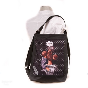 XXL Fekete Cordura  2in1 Anya-lánya-fia variálható táska - táska & tok - hátizsák - hátizsák - Meska.hu