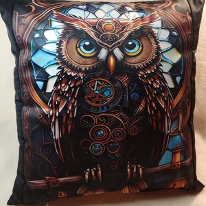 Barna bagoly mintás pihe puha diszpárna, Otthon & Életmód, Dekoráció, Spiritualitás, Mandala, Varrás, MESKA