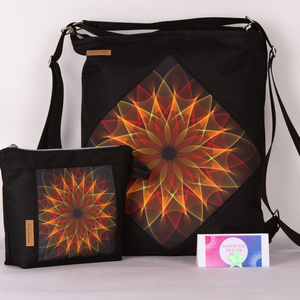 Narancs színű Mandala táska, Táska & Tok, Variálható táska, Varrás, Ékszerkészítés, Meska