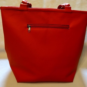 Vagány  piros ökóbör /afrikai pamutvászon shopper bag - táska & tok - variálható táska - Meska.hu