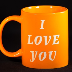 I love you homokgravírozott bögre - otthon & életmód - konyhafelszerelés, tálalás - tálalás - bögre & csésze - Meska.hu