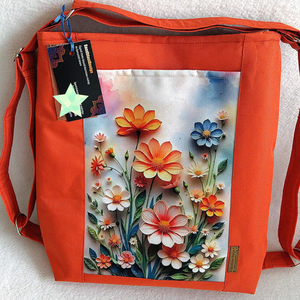 Vagány narancssárga csajos variálható  shopper bag/hátizsák, Táska & Tok, Variálható táska, Varrás, MESKA