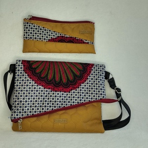 Samira Variálható Design Táska,steppelt gyöngyvászon/afrikai pamutvászon minta - táska & tok - variálható táska - Meska.hu