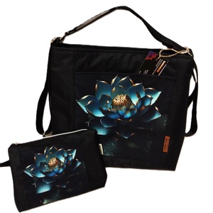 Kristály kék  variálható táska szett. Ajándék Neszesszerre, és kulcstartóval ! - Meska.hu