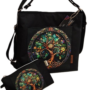 Életfa variálható táska szett. Ajándék Neszesszerre, és kulcstartóval ! - Meska.hu