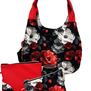 Bíbor Elegancia öko-bőr válltáska,2 db neszesszerrel, Táska & Tok, Kézitáska & válltáska, Válltáska, Varrás, MESKA