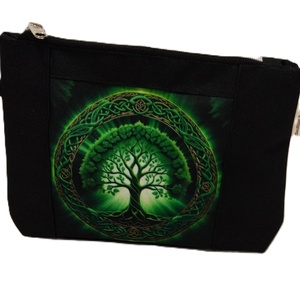 Zöld életfa motívumos táska szett - táska & tok - variálható táska - Meska.hu