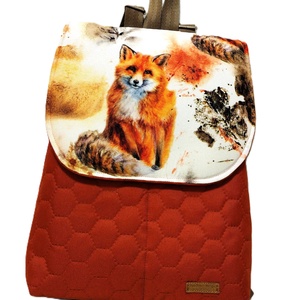 Róka mintás hátizsák-TÖBB MINTA! - táska & tok - hátizsák - hátizsák - Meska.hu